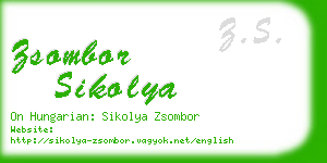 zsombor sikolya business card